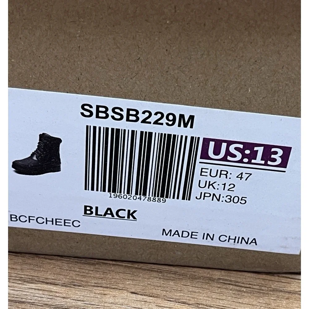 Bruno Marc Waterproof‎ Insulated Winter Snow Boots Black Size 13 Mens NEW